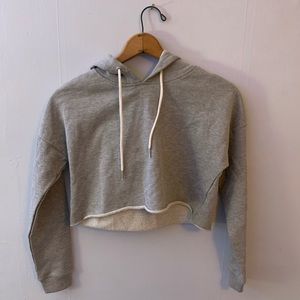 NWT Cropped Grey Hoodie